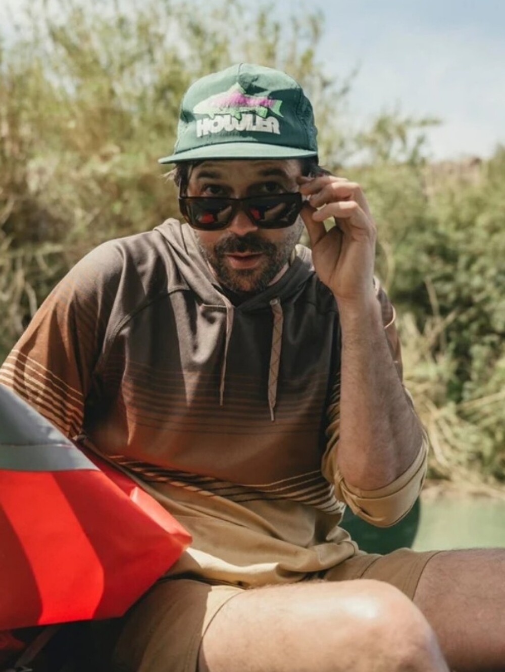 Howler Brothers Aperture Tech Strapback Dad Hat Forest Green Outdoor Hiking